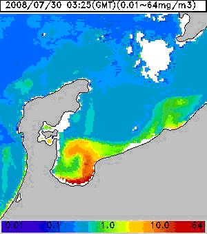 Image of chlorophyll a concentration in Toyama Bay